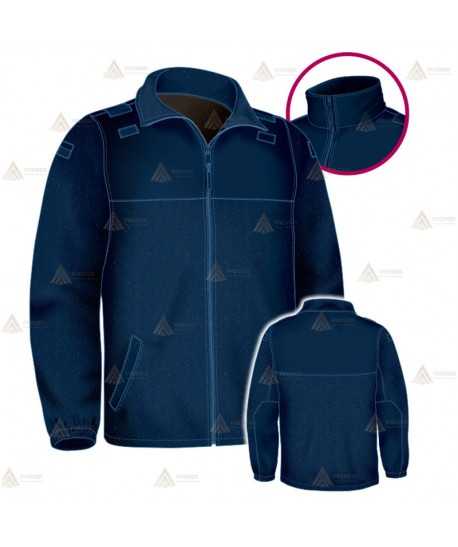 Chaqueta polar monocolor azul marino con cremallera para Policía Local