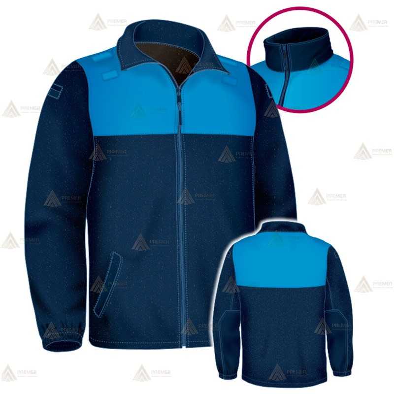 Chaqueta polar bicolor marino/azul tropical con cremallera para Policía Local