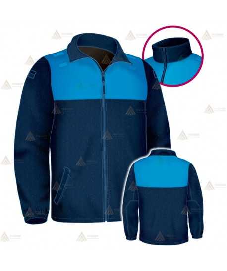 Chaqueta polar bicolor marino/azul tropical con cremallera para Policía Local