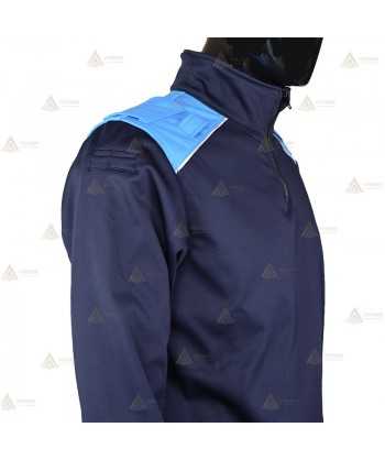Chaqueta polar bicolor marino/azul tropical con cremallera para Policía Local