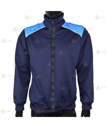 Chaqueta polar bicolor marino/azul tropical con cremallera para Policía Local