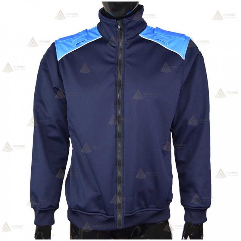 Chaqueta polar bicolor marino/azul tropical con cremallera para Policía Local