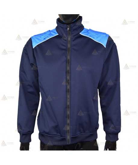 Chaqueta polar bicolor marino/azul tropical con cremallera para Policía Local