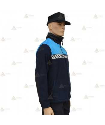 Chaqueta polar bicolor con damero blanco reflectante para Policía Local de Castilla León y Navarra