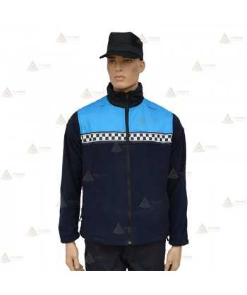 Chaqueta polar bicolor con damero blanco reflectante para Policía Local de Castilla León y Navarra