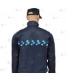 Chaqueta polar monocolor azul marino con damero azul y cremallera para Policía Local