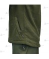 Chaqueta polar bicolor verde militar/amarillo flúor con cremallera para Agentes rurales y medioambientales