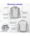 Jersey polar con media cremallera color verde militar y amarillo flúor para Agentes Rurales y Medioambientales