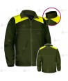 Chaqueta polar bicolor verde militar/amarillo flúor con cremallera para Agentes rurales y medioambientales