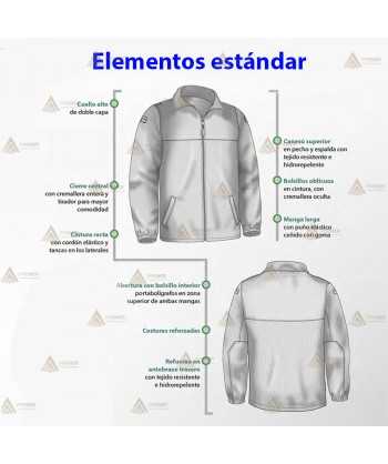 Chaqueta polar bicolor verde militar/amarillo flúor con cremallera para Agentes rurales y medioambientales