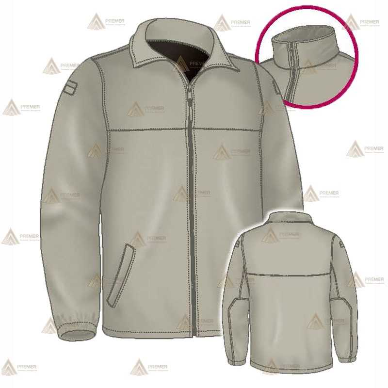 Chaqueta polar monocolor con cremallera para Agentes Rurales