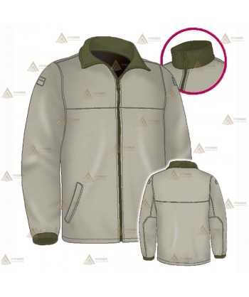 Chaqueta polar color Arena y Verde Militar con cremallera para Agentes Rurales y medioambientales