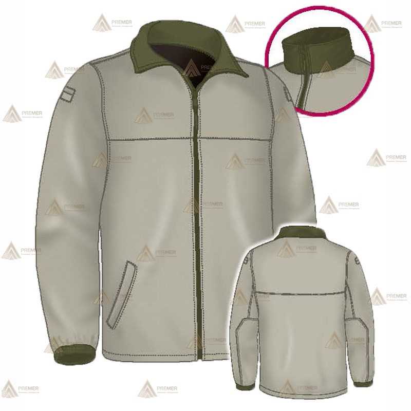 Chaqueta polar color Arena y Verde Militar con cremallera para Agentes Rurales y medioambientales