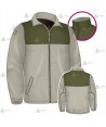 Chaqueta polar color Arena y Verde Militar con cremallera para Agentes Rurales y medioambientales