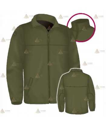 Chaqueta polar en color verde militar con cremallera para Agentes Rurales