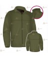 Chaqueta polar en color verde militar con cremallera para Agentes Rurales