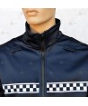 Chaqueta softshell color azul marino con damero reflectante y membrana PU para Policía Local