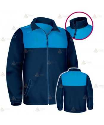 Chaqueta softshell color azul marino y azul tropical con membrana PU para Policía Local