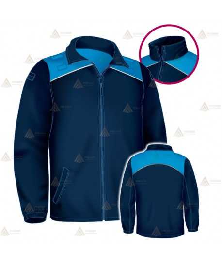 Chaqueta softshell color azul marino y azul tropical con membrana PU para Policía Local de Galicia