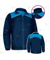 Chaqueta softshell color azul marino y azul tropical con membrana PU para Policía Local de Galicia