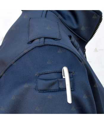 Chaqueta softshell monocolor con  damero azul y membrana PU para Policía Local