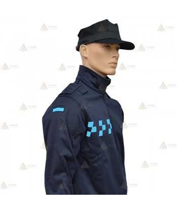 Chaqueta softshell monocolor con  damero azul y membrana PU para Policía Local