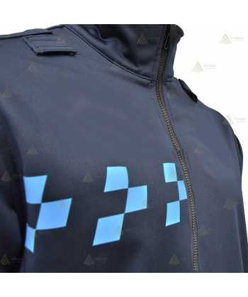 Chaqueta softshell monocolor con  damero azul y membrana PU para Policía Local