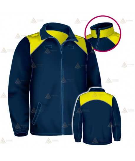 Chaqueta softshell color azul marino y amarillo flúor con membrana PU para Policía Local