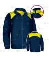 Chaqueta softshell color azul marino y amarillo flúor con membrana PU para Policía Local