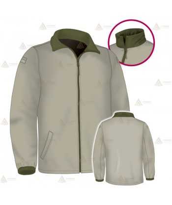 Chaqueta softshell color Arena y verde militar con membrana PU para Agentes Rurales y Medioambientales