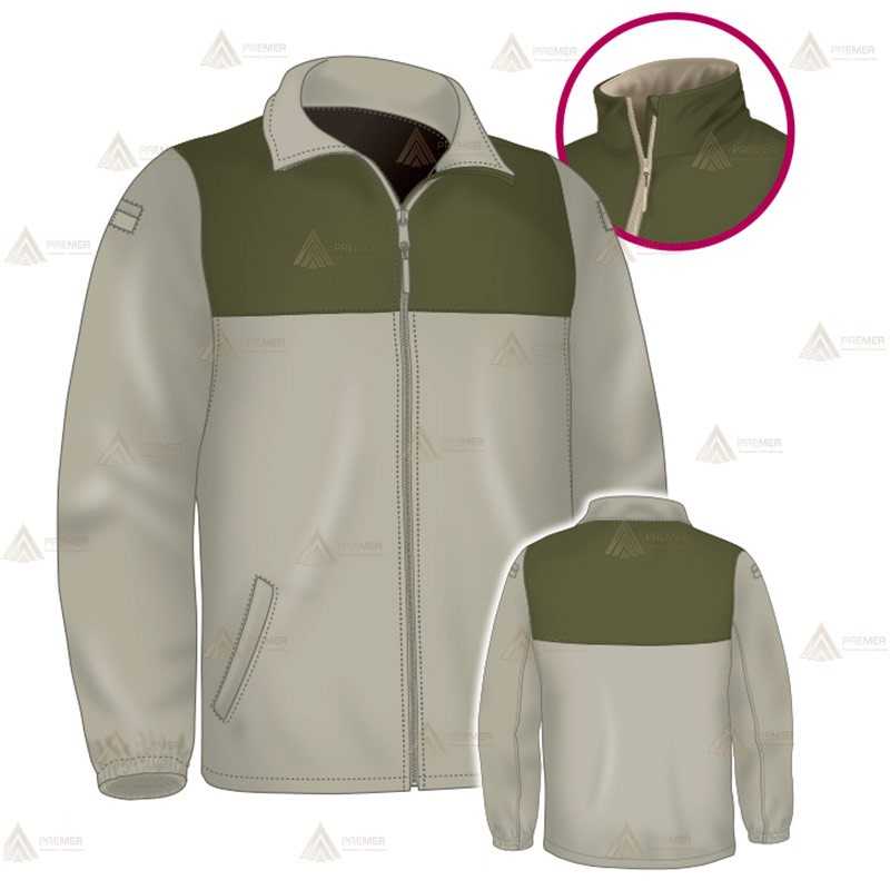 Chaqueta softshell color Arena y verde militar con membrana PU para Agentes Rurales y Medioambientales