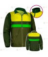 Chaqueta softshell color verde militar y amarillo flúor con membrana PU para Agentes Rurales y Medioambientales