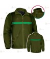 Chaqueta softshell color verde militar con membrana PU para Agentes Rurales y medioambientales
