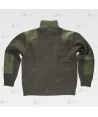 Jersey de media cremallera con refuerzos color kaki para agentes rurales y medioambientales