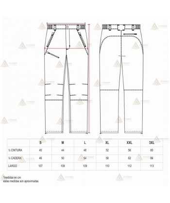 Pantalón sport multibolsillos bielástico y transpirable color marrón para Agentes Forestales