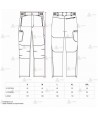 Pantalón sport multibolsillos color verde caza/marrón de viscosa y con refuerzos para Agentes Rurales y medioambientales