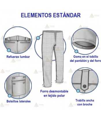 Pantalón bielástico color Arena con forro desmontable para Agentes Rurales y medioambientales