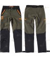 Pantalón impermeable sport color verde caza/negro multibolsillos con refuerzos para Agentes rurales y forestales