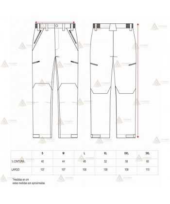 Pantalón impermeable sport color verde caza/negro multibolsillos con refuerzos para Agentes rurales y forestales