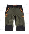 Pantalón impermeable sport color verde caza/negro multibolsillos con refuerzos para Agentes rurales y forestales