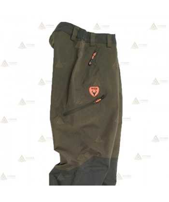 Pantalón impermeable sport color verde oliva/verde bosque multibolsillos con refuerzos para Agentes rurales y forestales
