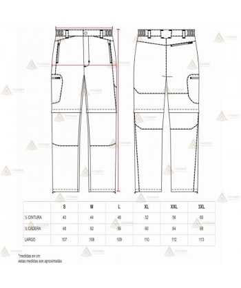 Pantalón Ripstop color beige multibolsillos desmontable y transpirable para Agentes Rurales y medioambientales