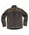 Cazadora softshell bicolor marrón/verde caza sin capucha para Agentes Rurales