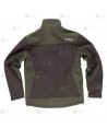 Cazadora softshell bicolor marrón/verde caza sin capucha para Agentes Rurales