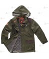 Parka impermeable acolchada color verde caza/marrón para Agentes Forestales y rurales