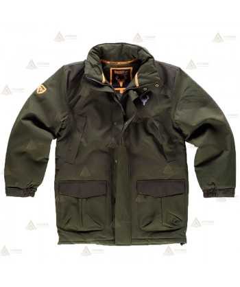Parka impermeable acolchada color verde caza/marrón para Agentes Forestales y rurales