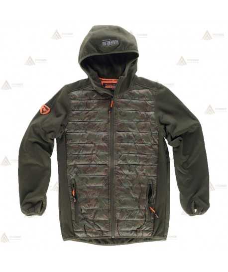 Chaqueta softshell y tejido acolchado de camuflaje con capucha para Agentes Rurales