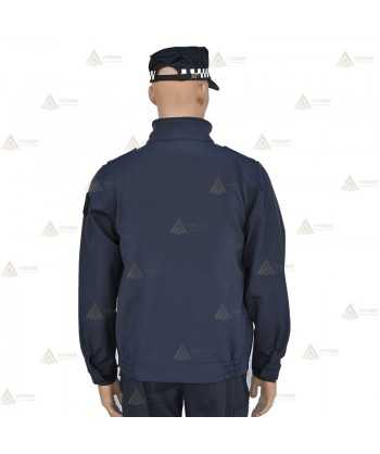 Cazadora softshell monocolor azul marino personalizable con membrana PU para Policía Local