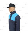 Cazadora softshell bicolor azul marino y azul tropical con membrana PU impermeable  para Policía Local