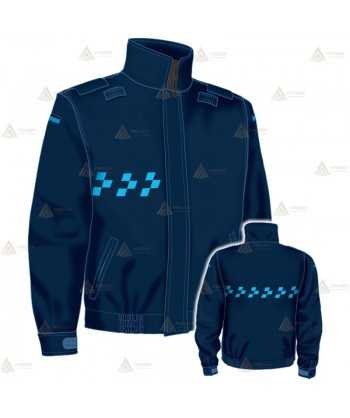 Cazadora softshell con membrana PU y damero azul para Policía Local